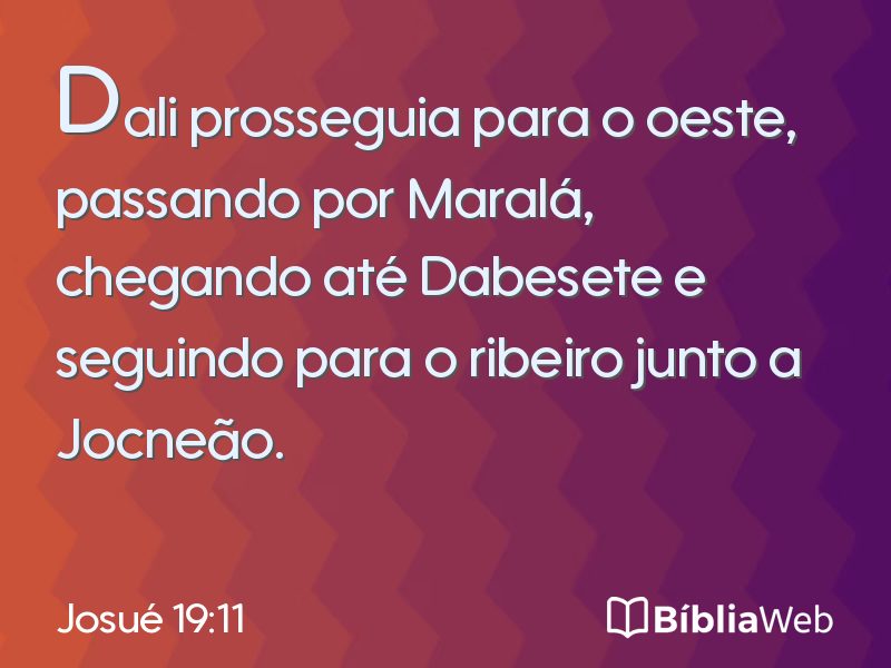 Josué 19:11 em imagem para compartilhar