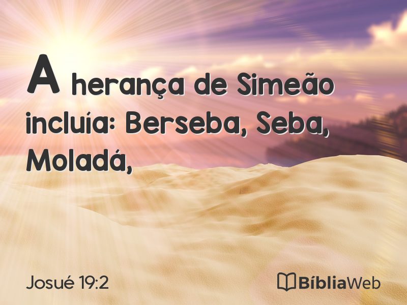 Josué 19:2 em imagem para compartilhar