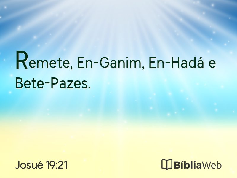 Josué 19:21 em imagem para compartilhar