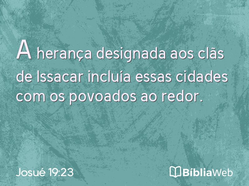Josué 19:23 em imagem para compartilhar