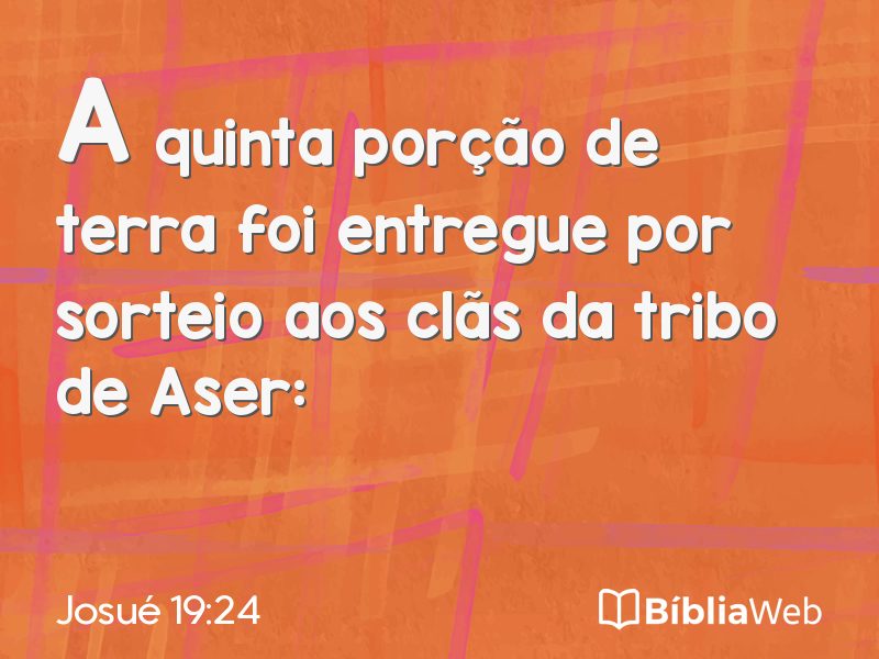 Josué 19:24 em imagem para compartilhar