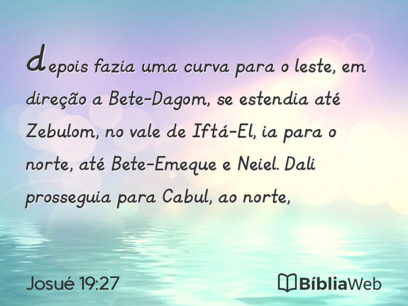 Josué 19:27 em imagem para compartilhar