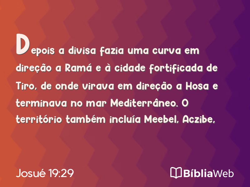 Josué 19:29 em imagem para compartilhar