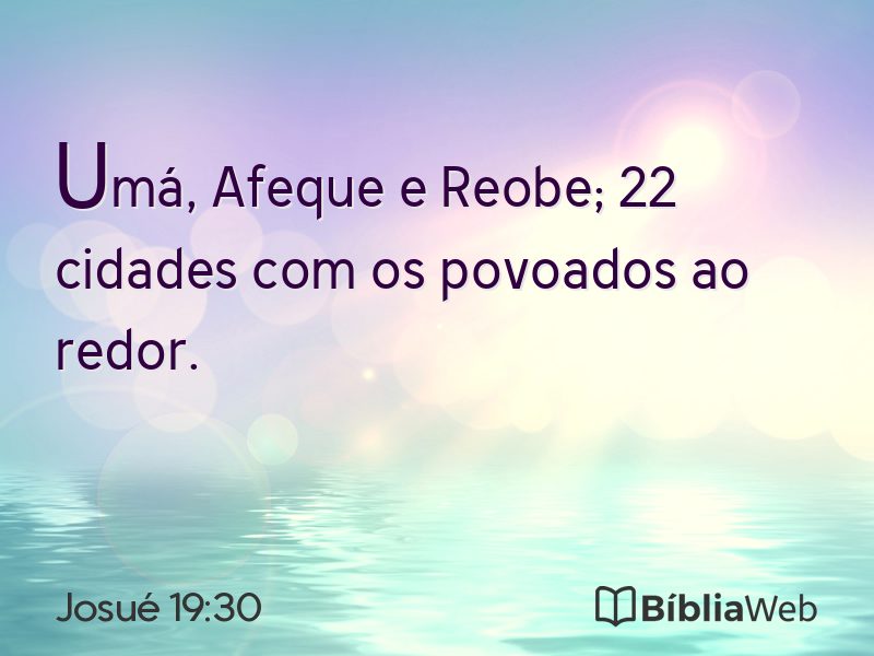 Josué 19:30 em imagem para compartilhar