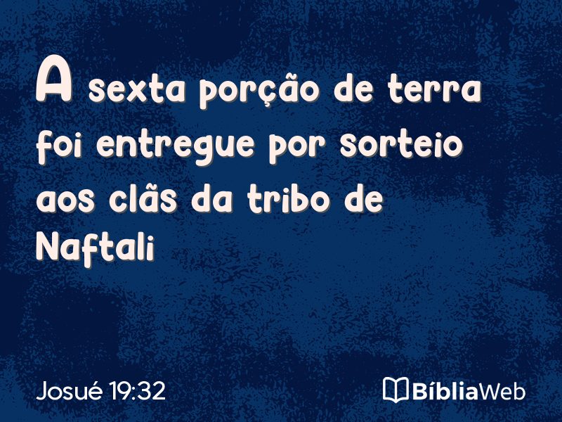 Josué 19:32 em imagem para compartilhar