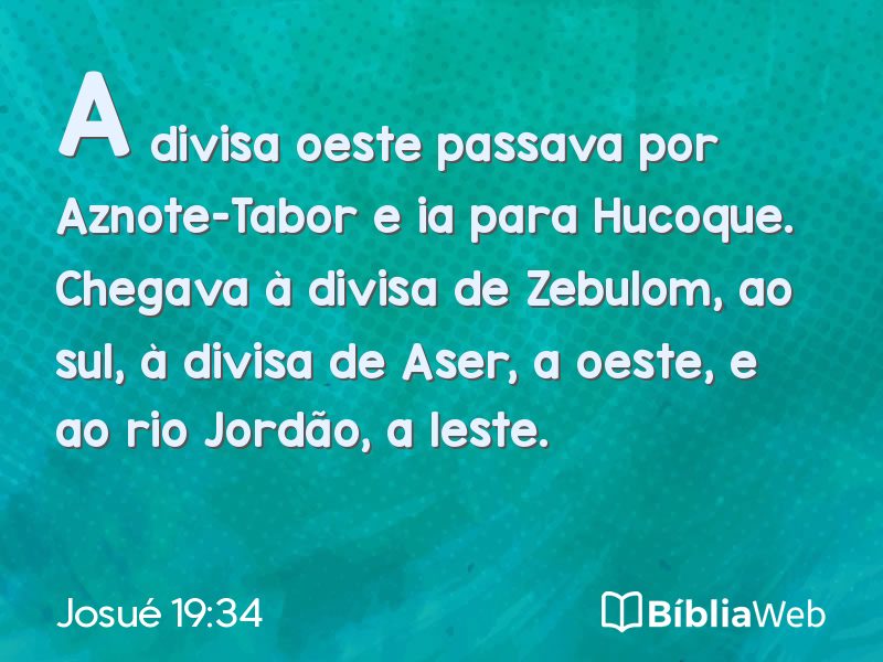 Josué 19:34 em imagem para compartilhar