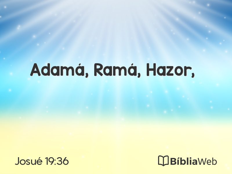Josué 19:36 em imagem para compartilhar