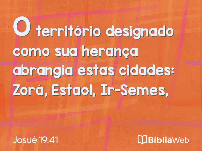Josué 19:41 em imagem para compartilhar