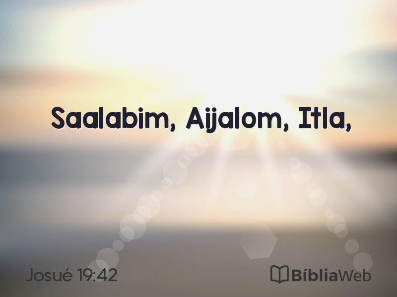 Josué 19:42 em imagem para compartilhar