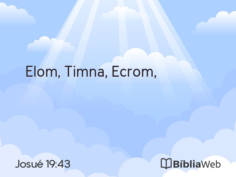 Josué 19:43 em imagem para compartilhar