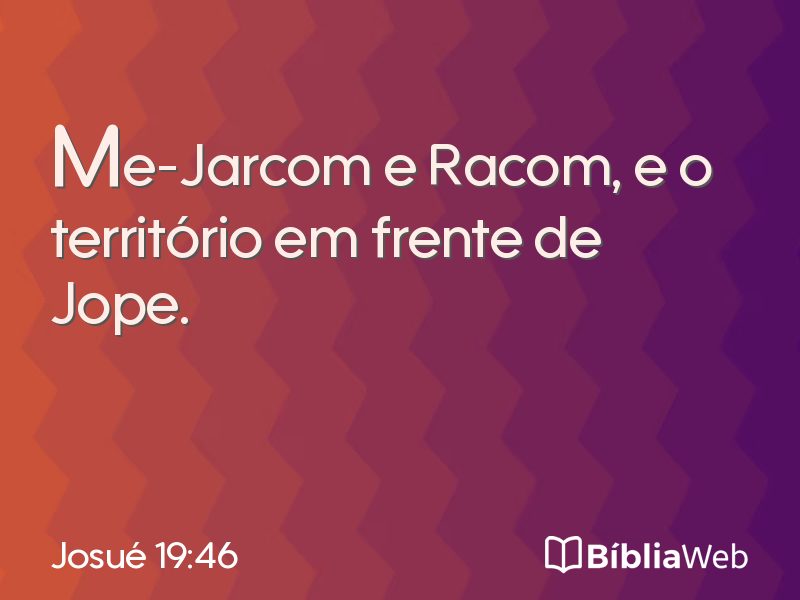Josué 19:46 em imagem para compartilhar
