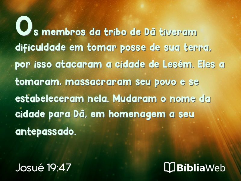 Josué 19:47 em imagem para compartilhar