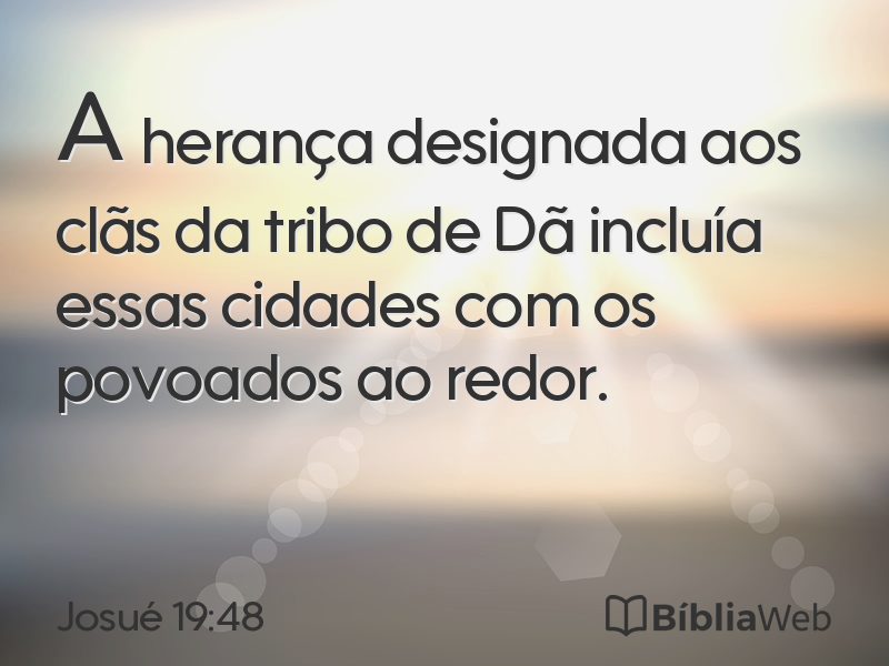 Josué 19:48 em imagem para compartilhar