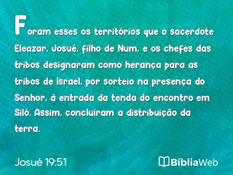 Josué 19:51 em imagem para compartilhar
