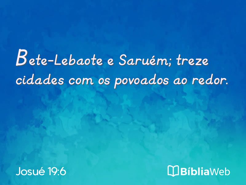 Josué 19:6 em imagem para compartilhar