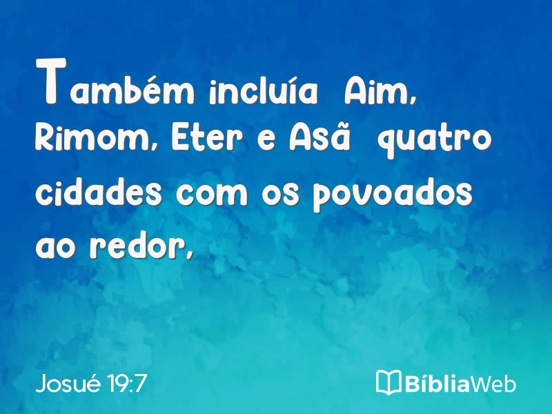 Josué 19:7 em imagem para compartilhar