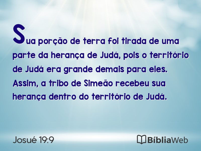 Josué 19:9 em imagem para compartilhar