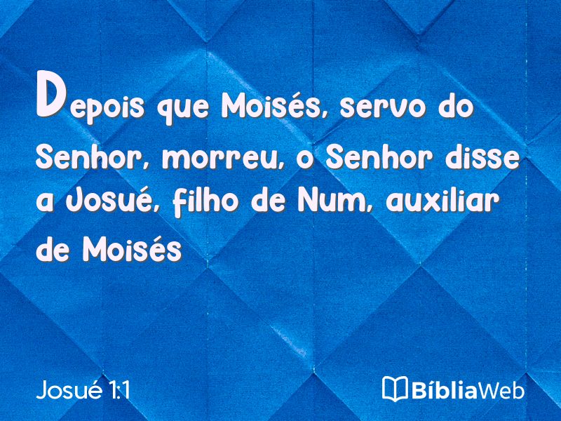 Josué 1:1 em imagem para compartilhar