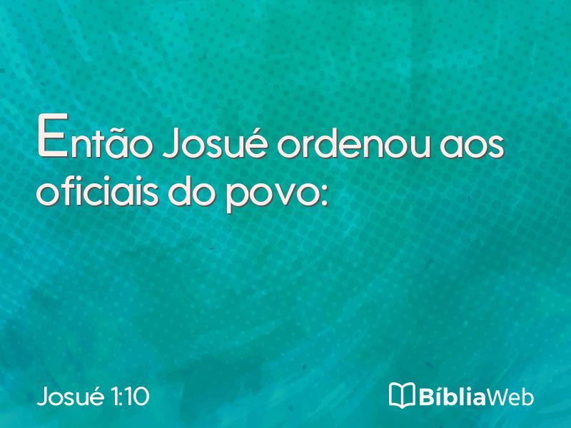 Josué 1:10 em imagem para compartilhar