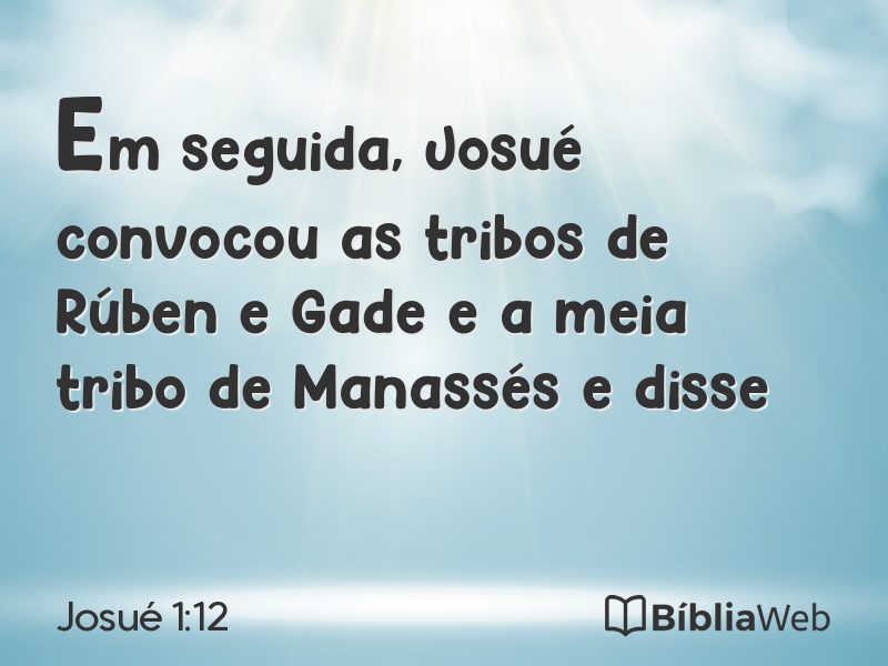 Josué 1:12 em imagem para compartilhar
