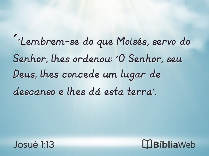Josué 1:13 em imagem para compartilhar