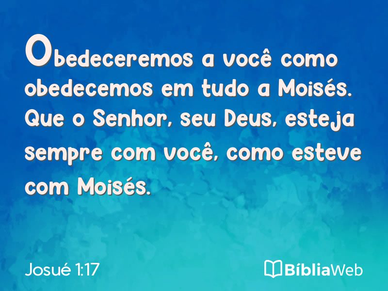 Josué 1:17 em imagem para compartilhar