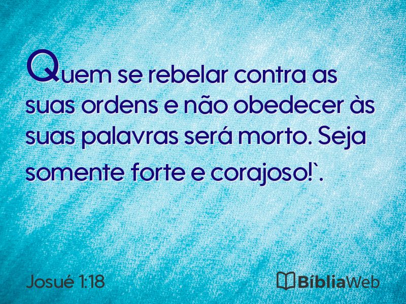 Josué 1:18 em imagem para compartilhar