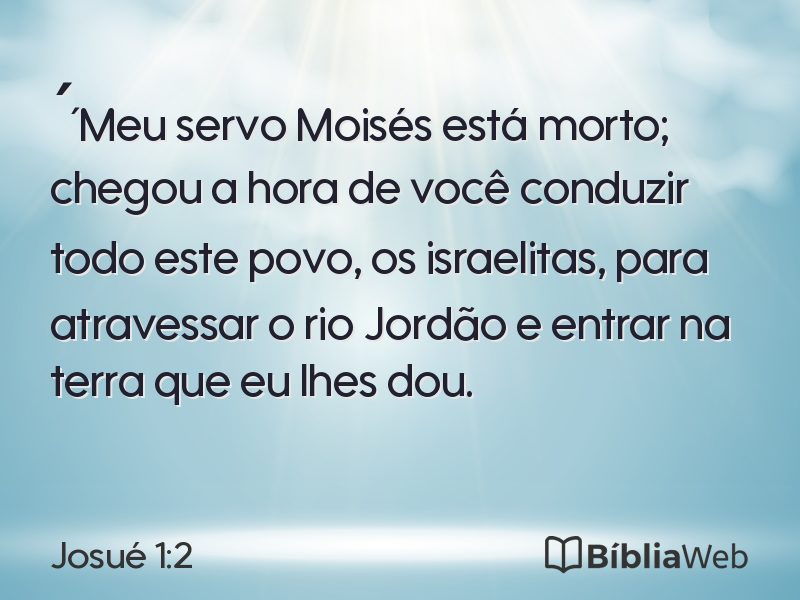 Josué 1:2 em imagem para compartilhar