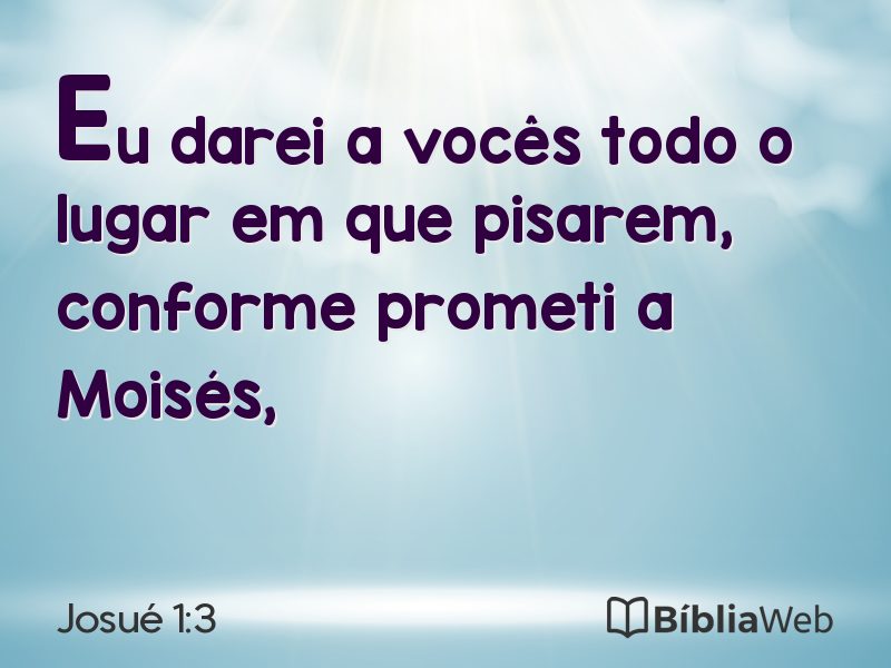 Josué 1:3 em imagem para compartilhar