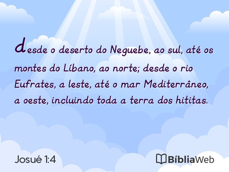 Josué 1:4 em imagem para compartilhar