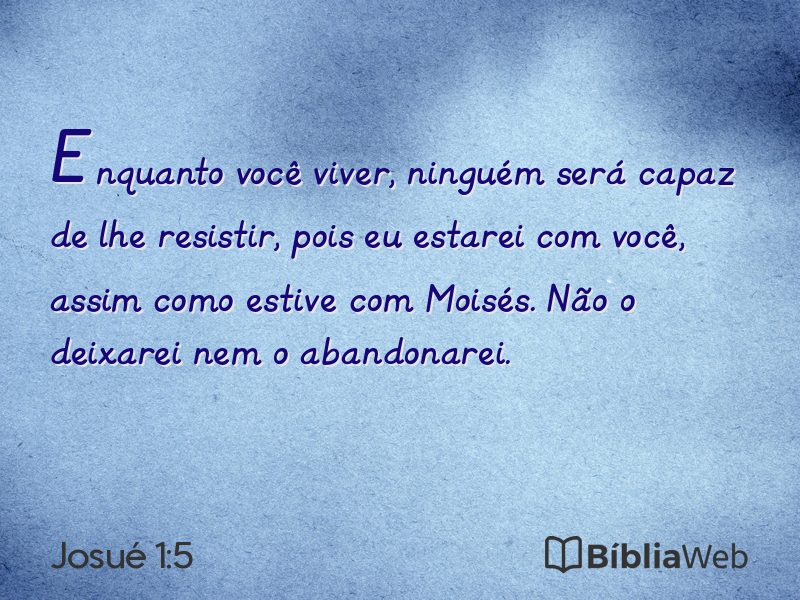 Josué 1:5 em imagem para compartilhar