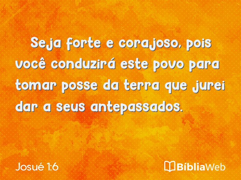 Josué 1:6 em imagem para compartilhar