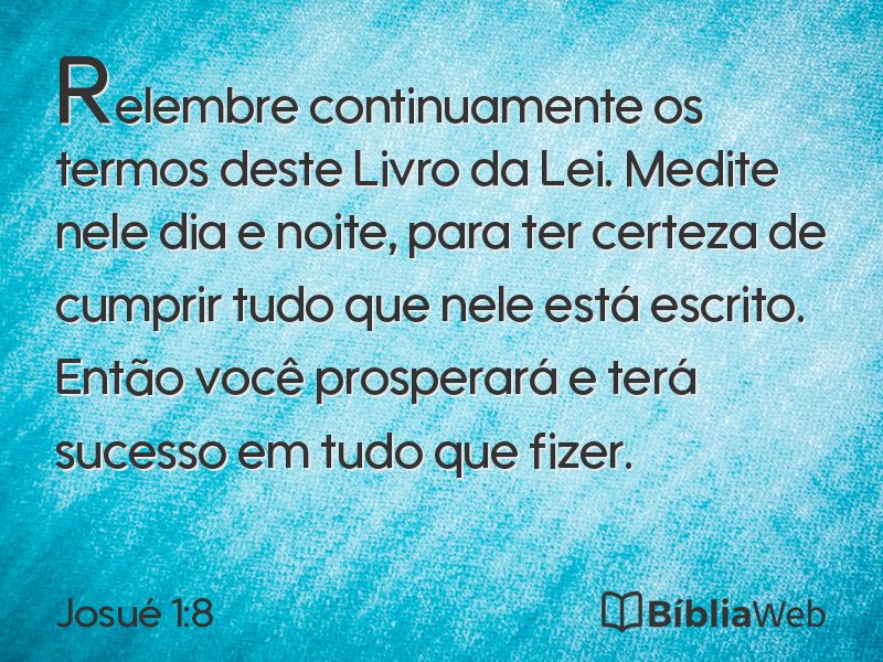 Josué 1:8 em imagem para compartilhar