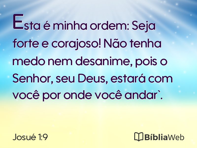 Josué 1:9 em imagem para compartilhar