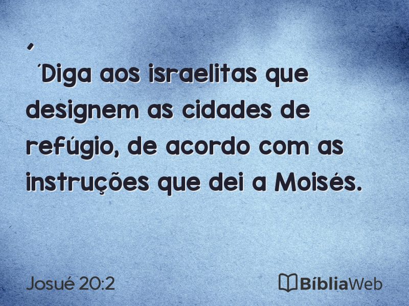 Josué 20:2 em imagem para compartilhar