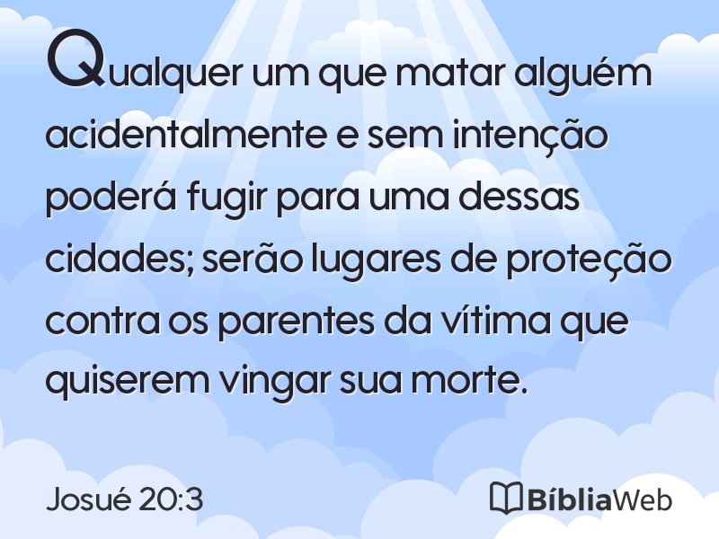 Josué 20:3 em imagem para compartilhar