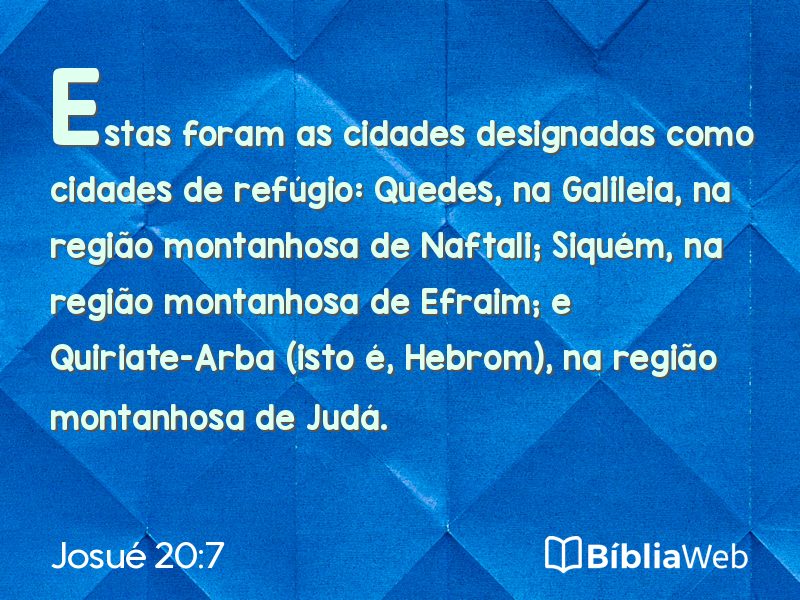 Josué 20:7 em imagem para compartilhar