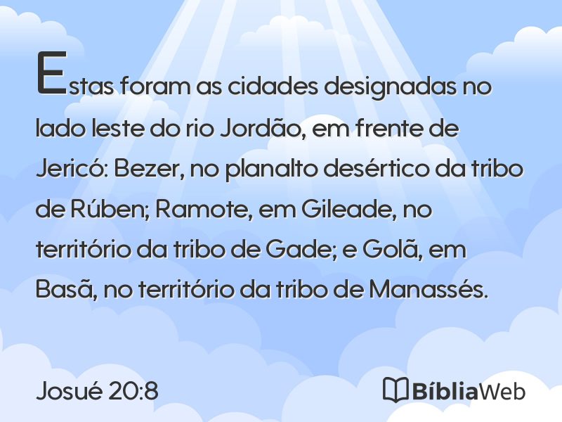 Josué 20:8 em imagem para compartilhar