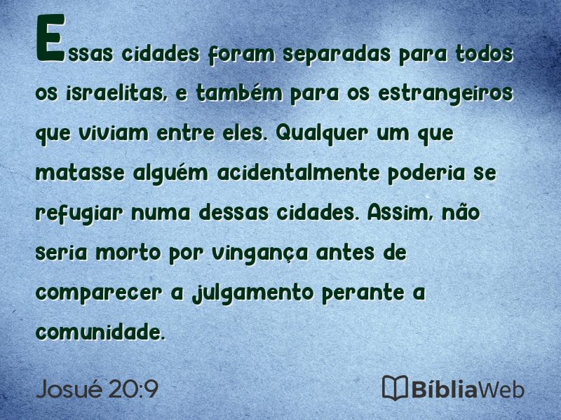 Josué 20:9 em imagem para compartilhar