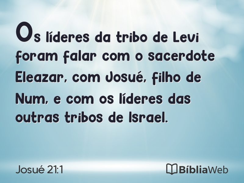 Josué 21:1 em imagem para compartilhar