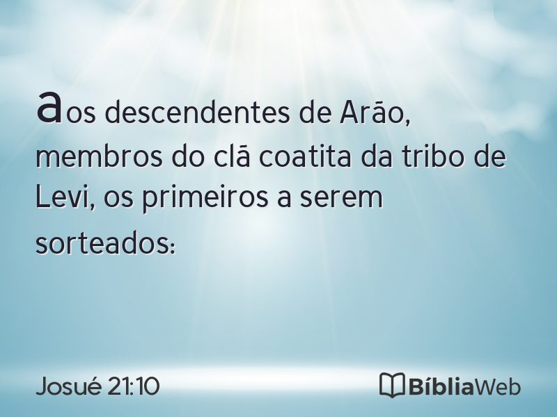 Josué 21:10 em imagem para compartilhar