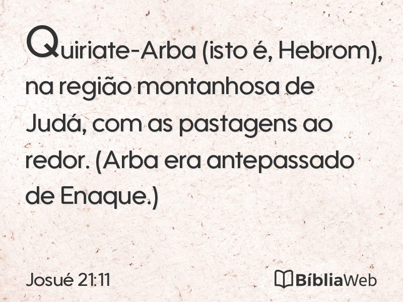 Josué 21:11 em imagem para compartilhar
