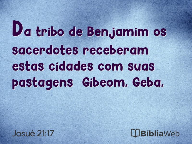 Josué 21:17 em imagem para compartilhar