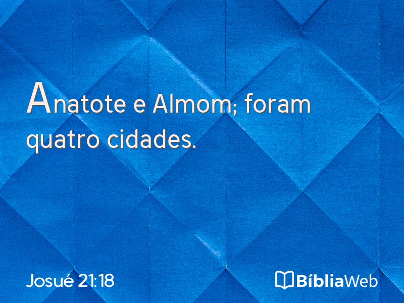 Josué 21:18 em imagem para compartilhar