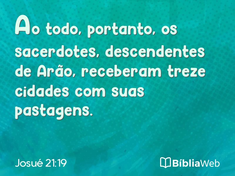 Josué 21:19 em imagem para compartilhar