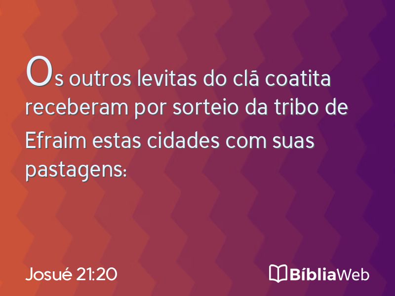 Josué 21:20 em imagem para compartilhar