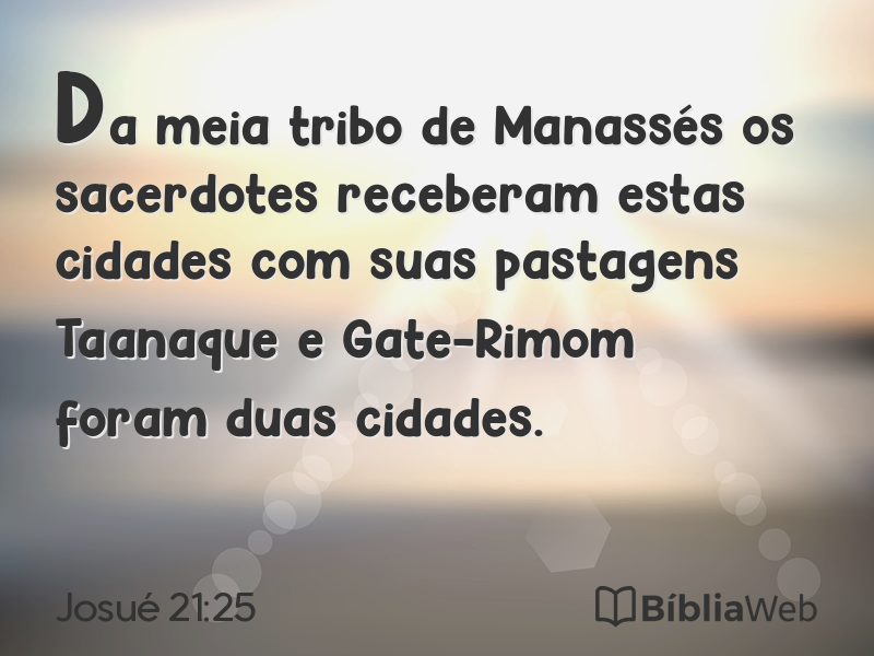 Josué 21:25 em imagem para compartilhar