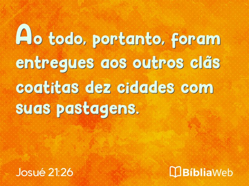 Josué 21:26 em imagem para compartilhar