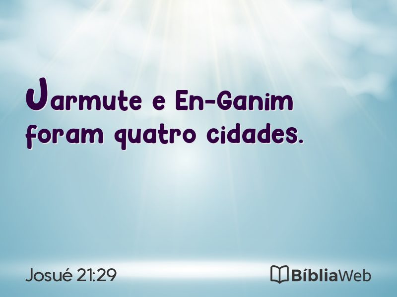 Josué 21:29 em imagem para compartilhar