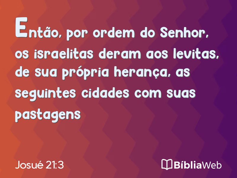 Josué 21:3 em imagem para compartilhar